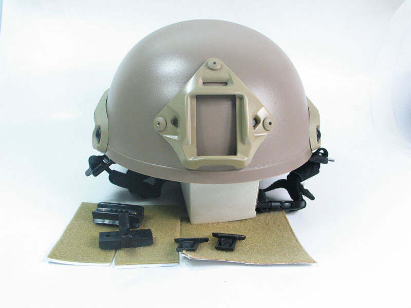 Special Forces helmet ACH Helmet W NVG Mount & Side Rail Head-Loc RS Tan