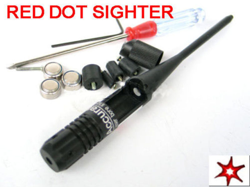 650nm red dot K.O laser bore sighter .22 to .50 caliber 