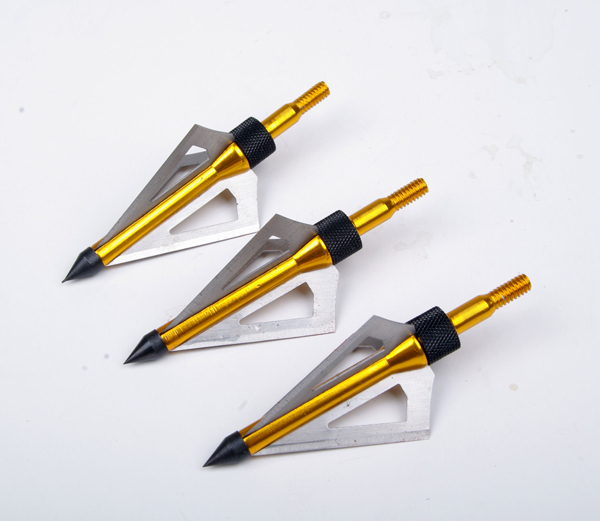 Golden hunting arrow broadheads 100Grain 3 blade-Fits Crossbow and Compound 6pcs