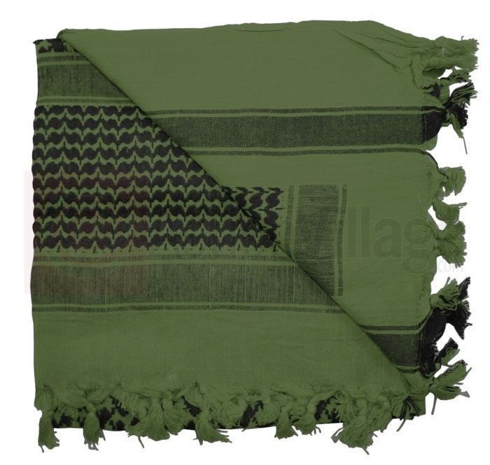 Olive Drab Heavyweight Desert Military Style Arab Scarf Cotton Headwear Wrap