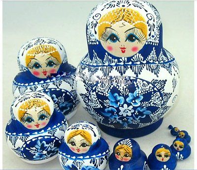 Limited Edition Popular Set of 10pc Russian Nesting Dolls Russian Matryoshka