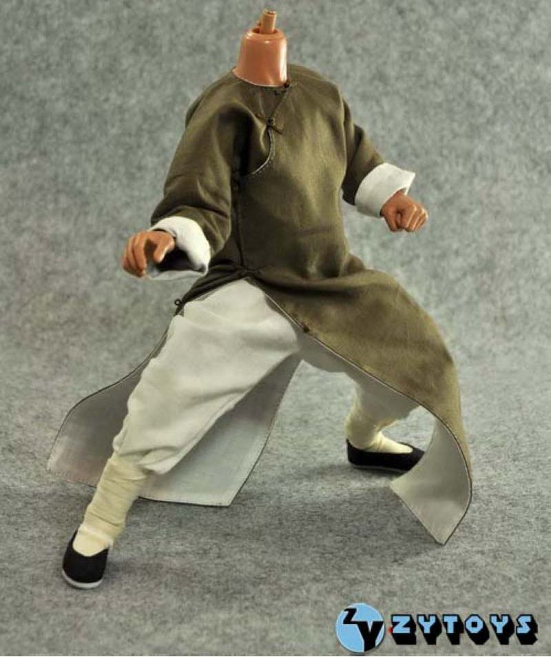 1:6 ZY Toy Soldier Model Clothes Chinese Kung Fu Master 