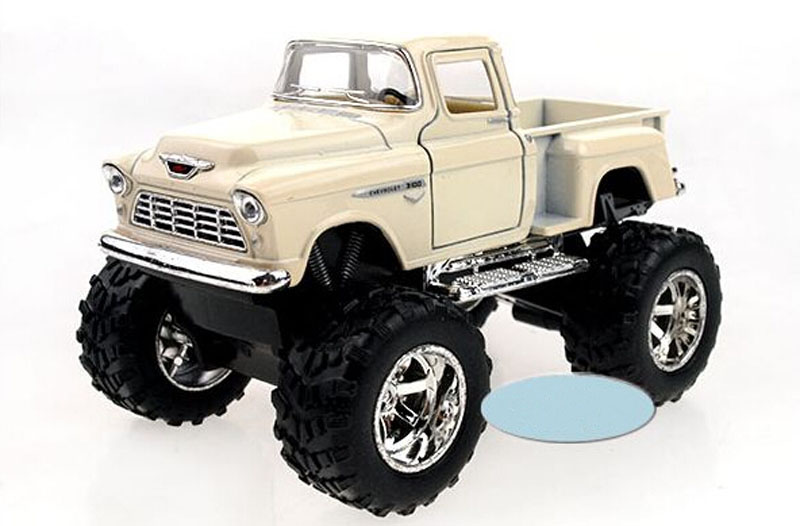 1:32 CH Bigfoot pickup Diecast Car Model Collection back power White